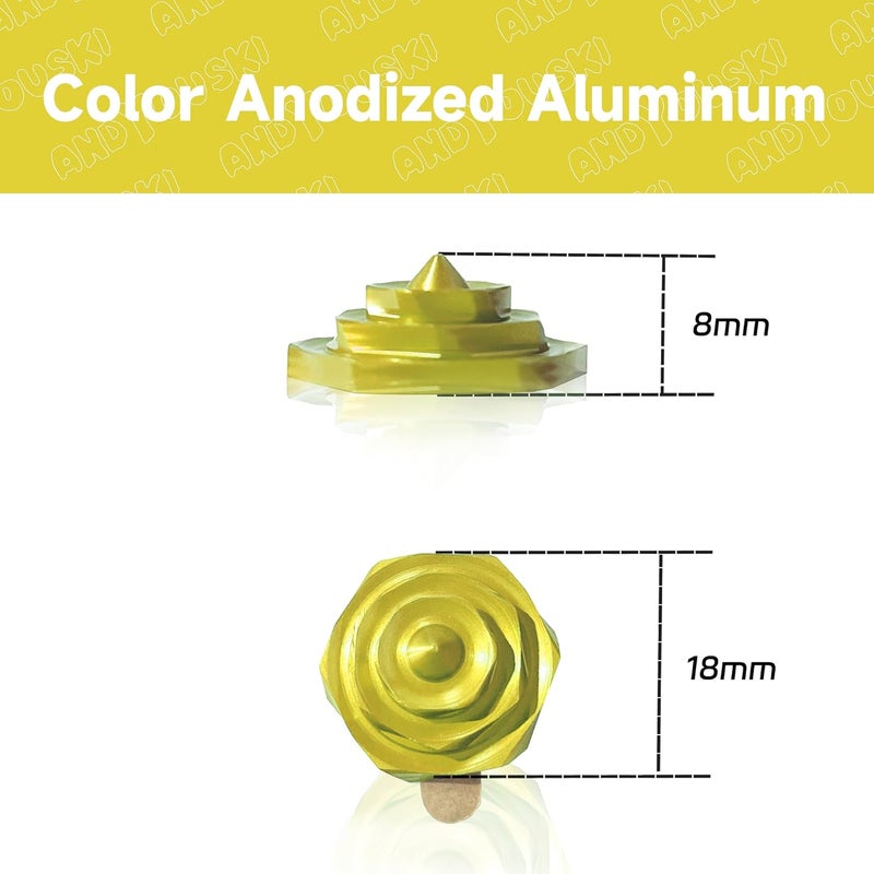 ANDYOUSKI 4-Layer Hexagonal Tapered Studs 18mm Aluminum Snowboard Stomp Pad - 9pcs - Image 4